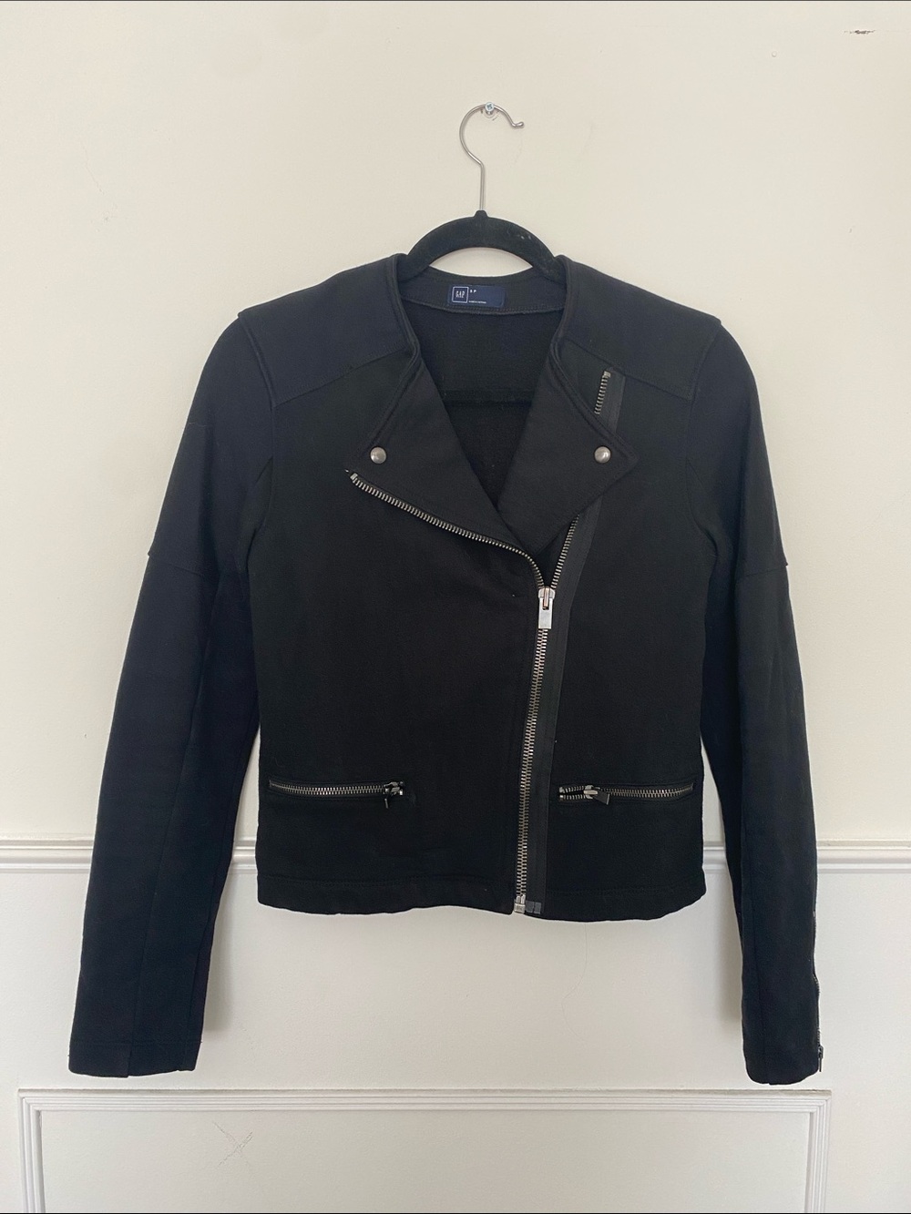 Black Moto Zip Jacket - Women